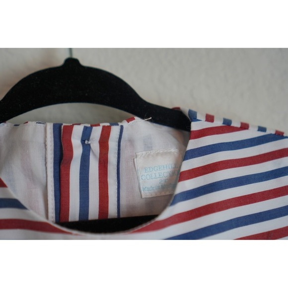 Edgehill Collection 2T Smocked American Flag One Piece Outfit Jon Jon Boys NWT - Picture 4 of 6